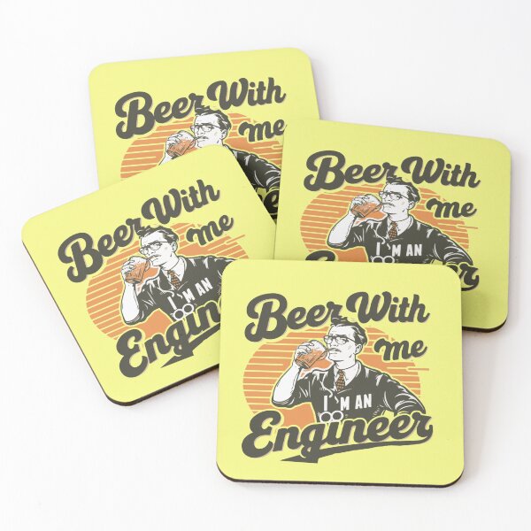 Item preview, Beer with Me, I’m an Engineer Funny Typography Quote designed and sold by thedazzlingmonk.