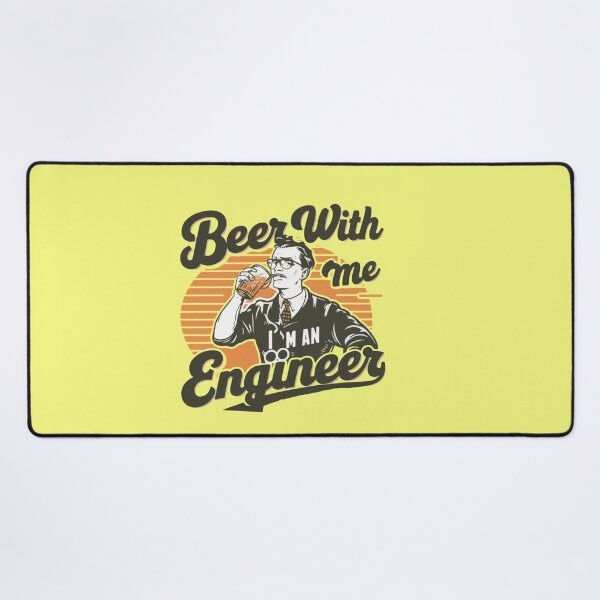 Item preview, Beer with Me, I’m an Engineer Funny Typography Quote designed and sold by thedazzlingmonk.