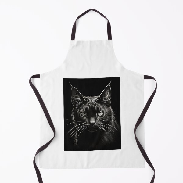 Item preview, Black cat art (Black & White) designed and sold by thesnakeater.