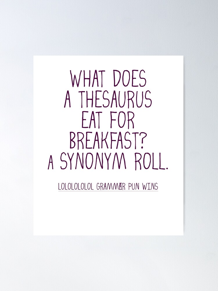 Good morning! Please enjoy this week's Monday Funny! What does a thesaurus  eat for breakfast? A synonym roll. 😂😂😂 We crack ourselves up!…