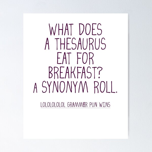 Good morning! Please enjoy this week's Monday Funny! What does a thesaurus  eat for breakfast? A synonym roll. 😂😂😂 We crack ourselves up!…