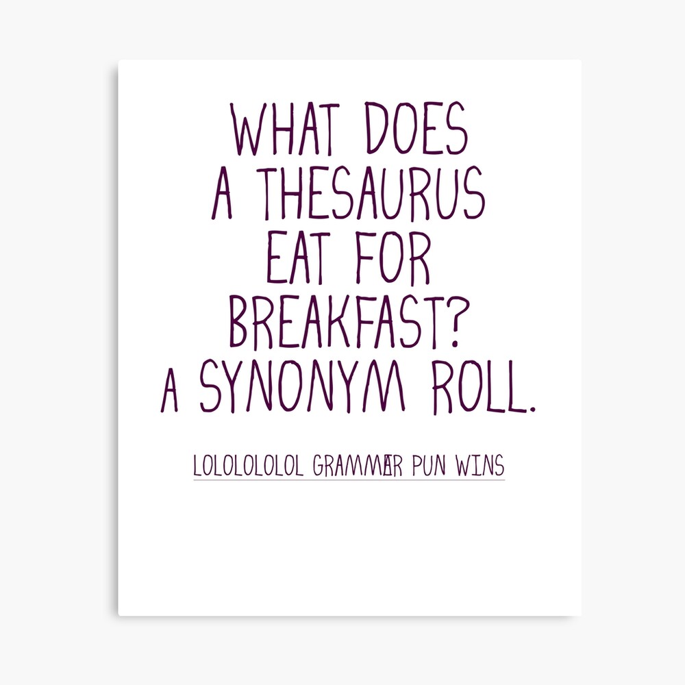 Good morning! Please enjoy this week's Monday Funny! What does a thesaurus  eat for breakfast? A synonym roll. 😂😂😂 We crack ourselves up!…