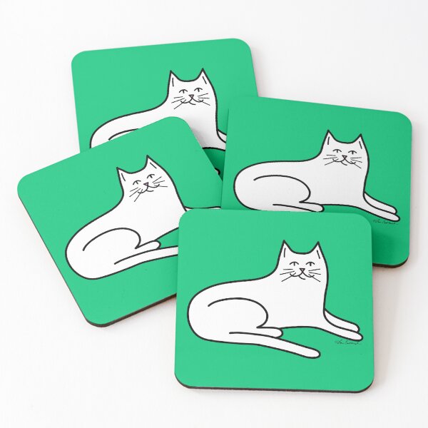 Item preview, Happy White Cat designed and sold by Lois Eastlund.
