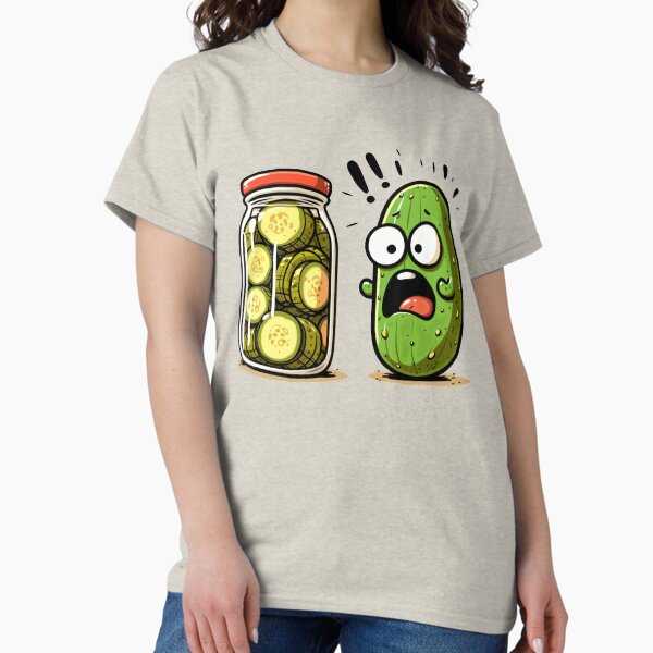Item preview, Funny Pickle Surprise Cucumber And A Jar Of Sliced Pickles designed and sold by PrintasticArtz.
