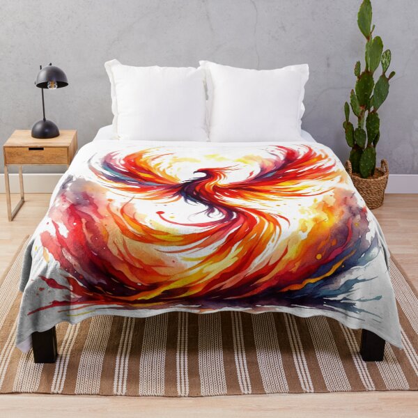 Item preview, The Phoenix's Watercolor Rise designed and sold by LuminShadowArt.