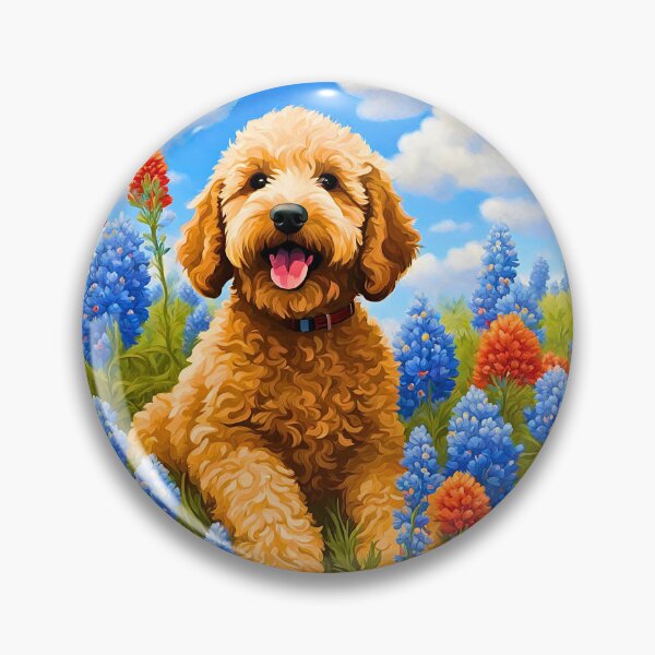 Item preview, Texas Wildflower Field Labradoodle Puppy designed and sold by Fredster1966.