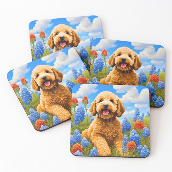 Item preview, Texas Wildflower Field Labradoodle Puppy designed and sold by Fredster1966.
