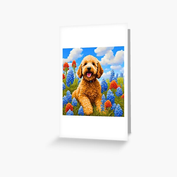 Item preview, Texas Wildflower Field Labradoodle Puppy designed and sold by Fredster1966.