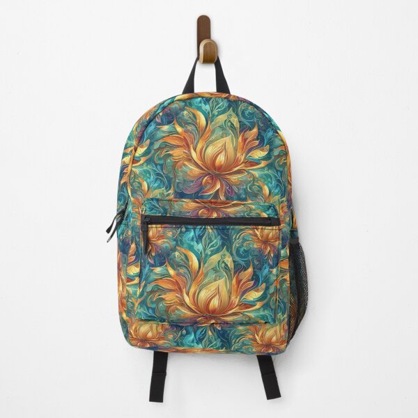 Item preview, stylized flower fabric pattern designed and sold by janjacbu.