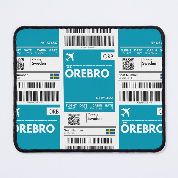 Item preview, Orebro Airplane Boarding pass designed and sold by RoamInk.