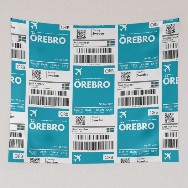 Item preview, Orebro Airplane Boarding pass designed and sold by RoamInk.
