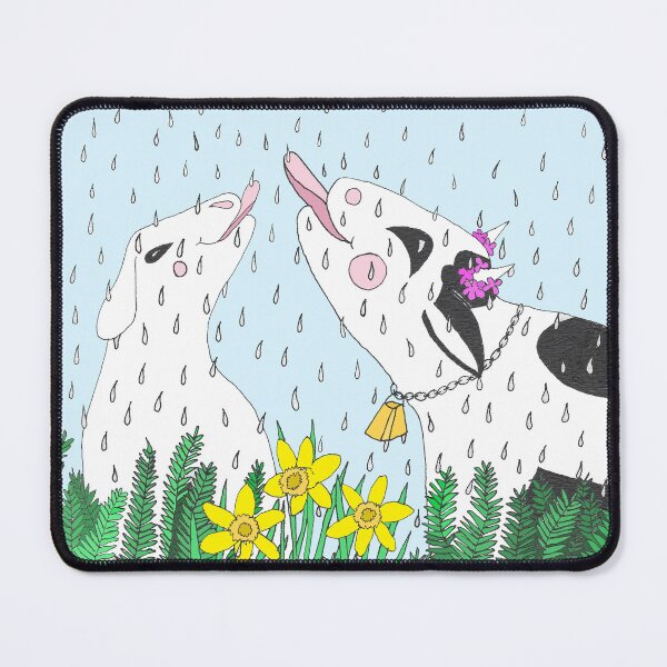 Item preview, Happy Cow & Sheep : Tasting Raindrops designed and sold by JoyousArt4u.