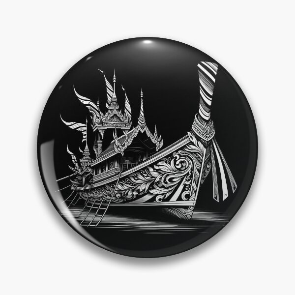 Item preview, Thai boat line drawing - white designed and sold by fatimah-SL.