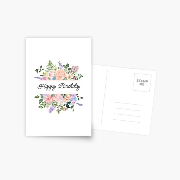 Item preview, Happy Birthday Floral Sticker, Flowers designed and sold by ranchgirl33.