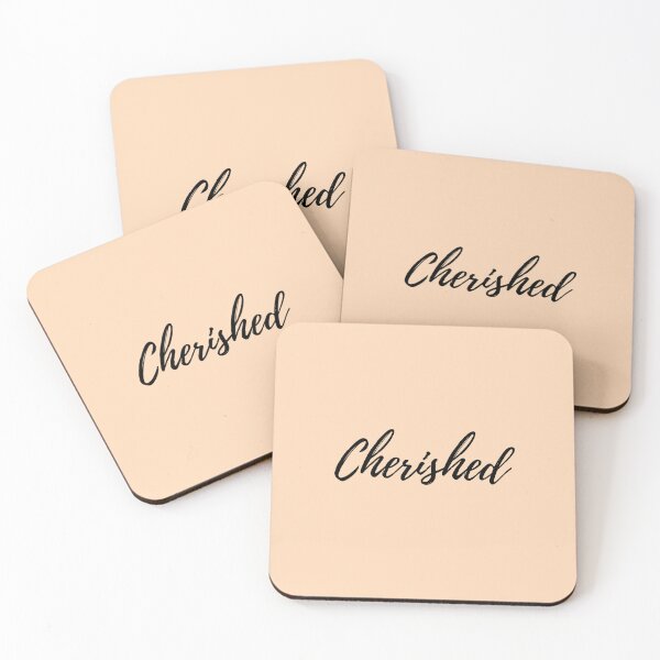 Item preview, Cherished - Peach Puff (black text) designed and sold by BluesSketchbook.