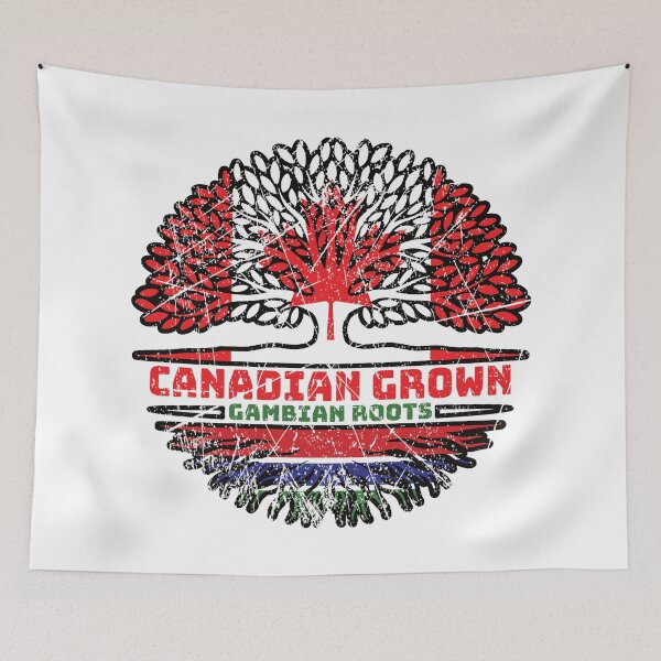 Item preview, Gambia Gambian Canadian Canada Tree Roots Flag designed and sold by FlagX.