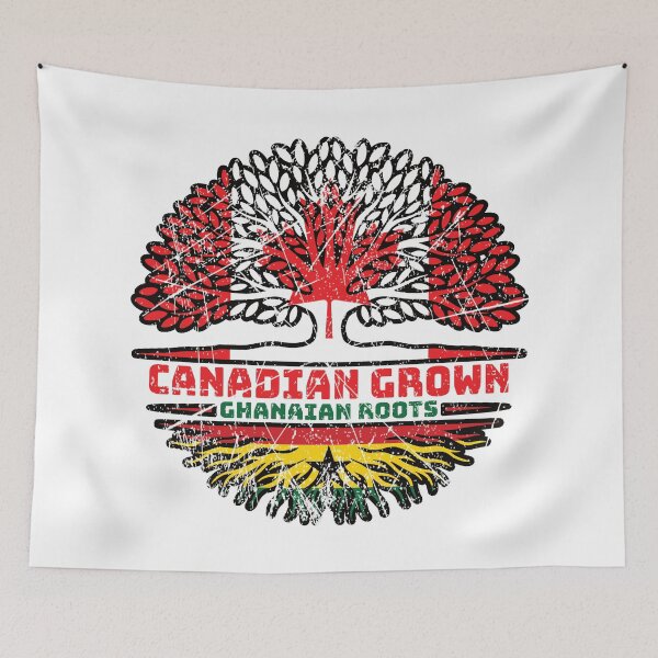 Item preview, Ghana Ghanaian Canadian Canada Tree Roots Flag designed and sold by FlagX.