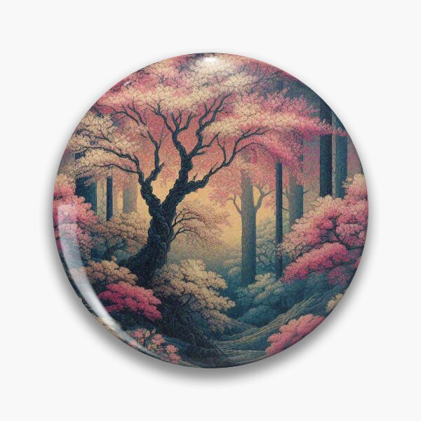 Item preview, Japanese Cherry Blossom in Forest Blooming Flower Scenery designed and sold by Illuministique.