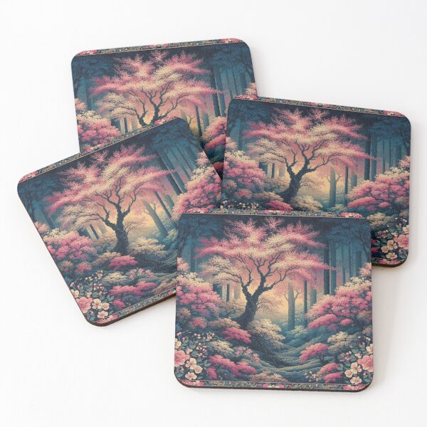 Item preview, Japanese Cherry Blossom in Forest Blooming Flower Scenery designed and sold by Illuministique.