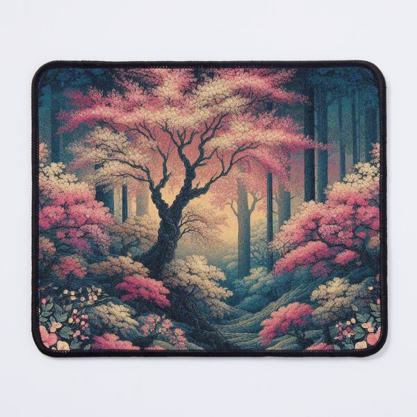 Item preview, Japanese Cherry Blossom in Forest Blooming Flower Scenery designed and sold by Illuministique.