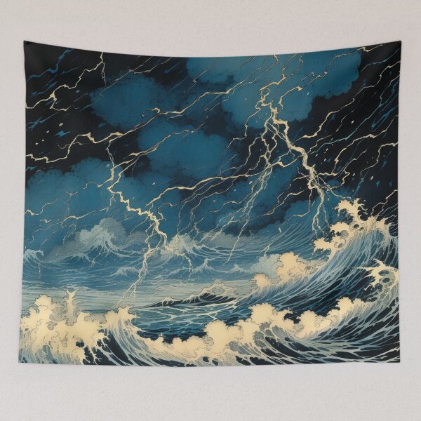 Item preview, Thunderstorm at Sea Hokusai 1 designed and sold by AstroRisq.