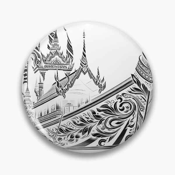 Item preview, Thai boat line drawing - black designed and sold by fatimah-SL.