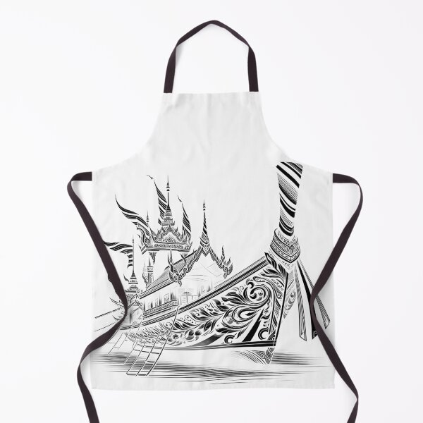 Item preview, Thai boat line drawing - black designed and sold by fatimah-SL.
