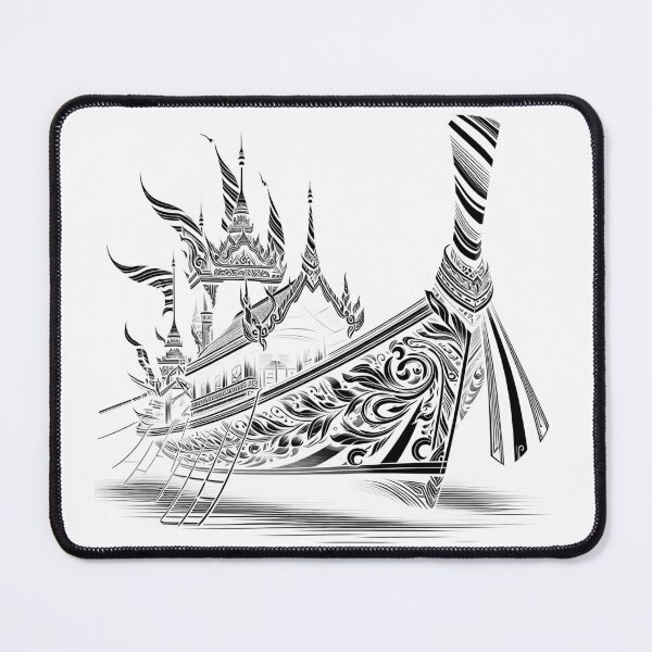 Item preview, Thai boat line drawing - black designed and sold by fatimah-SL.