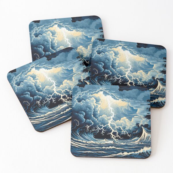 Item preview, Thunderstorm at Sea Hokusai 2 designed and sold by AstroRisq.
