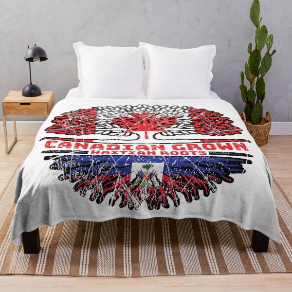 Item preview, Haiti Haitian Canadian Canada Tree Roots Flag designed and sold by FlagX.