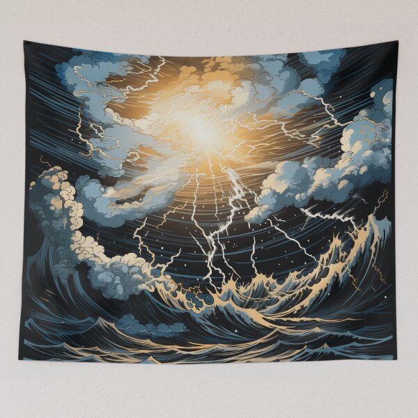 Item preview, Thunderstorm at Sea Hokusai 3 designed and sold by AstroRisq.