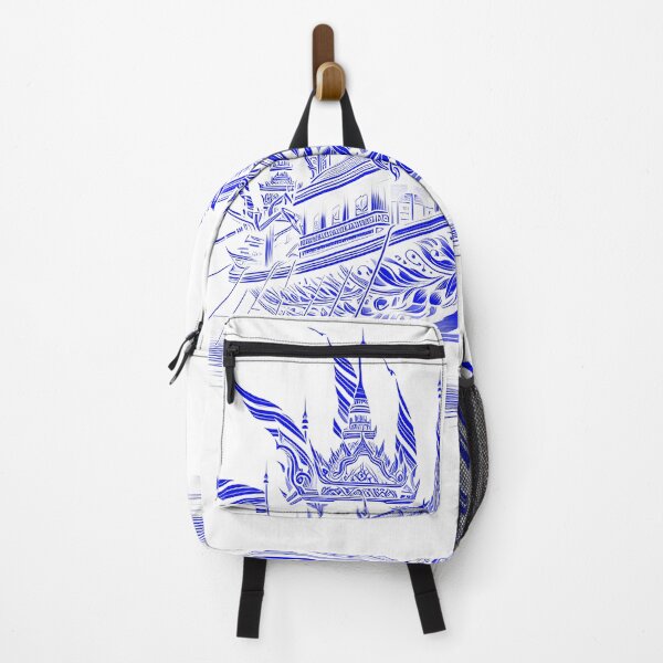 Item preview, Thai boat line drawing - blue designed and sold by fatimah-SL.