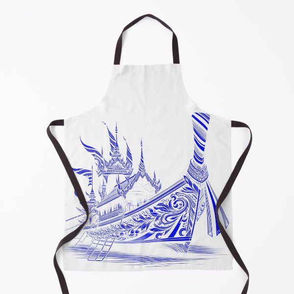Item preview, Thai boat line drawing - blue designed and sold by fatimah-SL.
