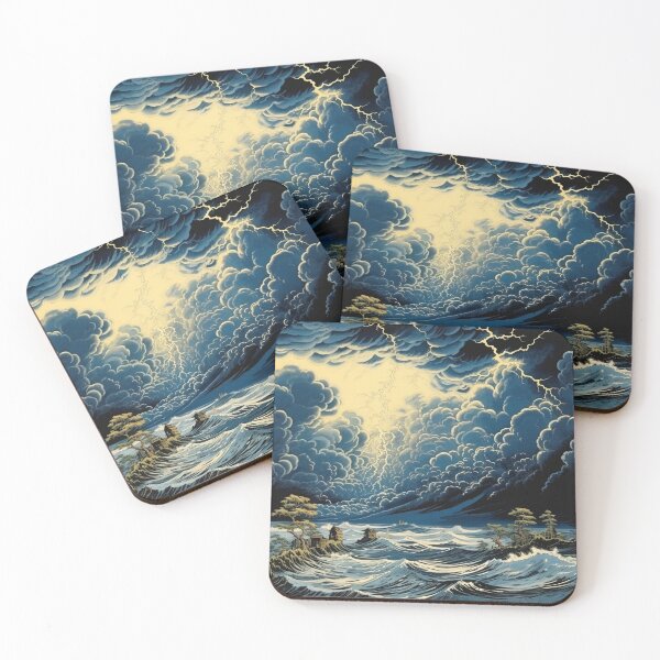Item preview, Thunderstorm at Sea Hokusai 4 designed and sold by AstroRisq.