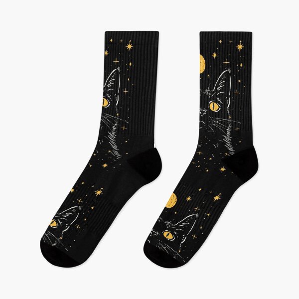 Item preview, Cute Kitty Cat under the Moon and Stars designed and sold by FloeC.