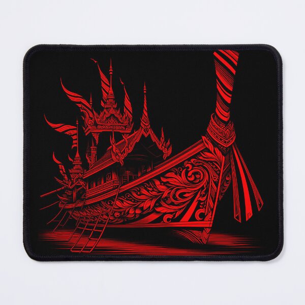 Item preview, Thai boat line drawing - red designed and sold by fatimah-SL.