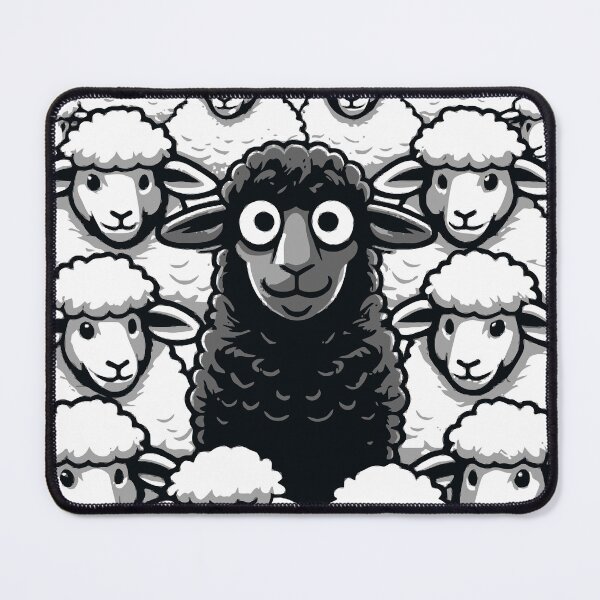 Item preview, Stand Out Black Sheep in a Crowd - Unique Individuality Illustration designed and sold by FarBeyound.