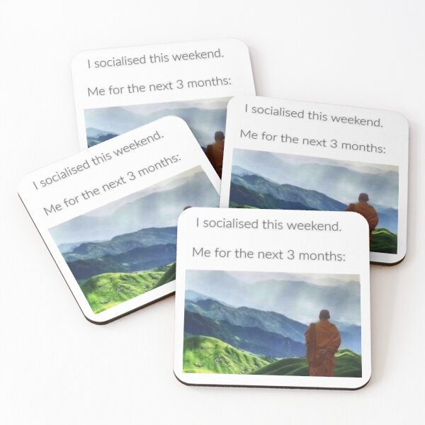 Item preview, Introvert Socialising Monk Funny Meme designed and sold by socialarmour.