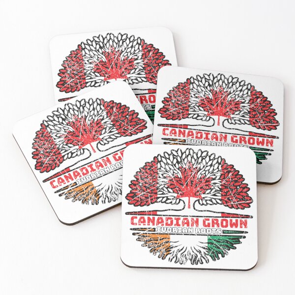 Item preview, Ivory Coast Ivorian Canadian Canada Tree Roots Flag designed and sold by FlagX.