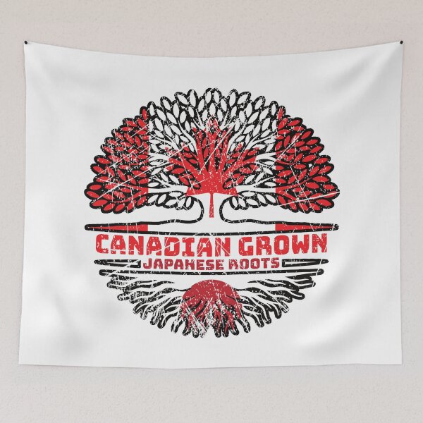 Item preview, Japan Japanese Canadian Canada Tree Roots Flag designed and sold by FlagX.