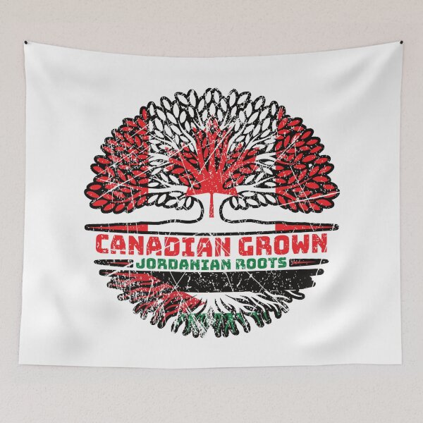 Item preview, Jordanian Jordan Canadian Canada Tree Roots Flag designed and sold by FlagX.