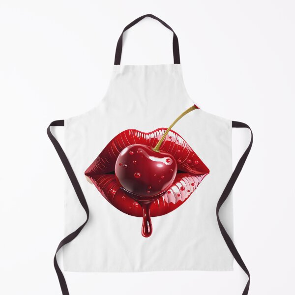 Item preview, red lipstick cherry sensual cherry lips dripping with designed and sold by Areebanawab.
