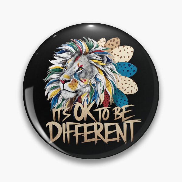 Item preview, IT'S OK TO BE DIFFERENT - COLORFUL LION - AUTISM AWARENESS MONTH designed and sold by justyna-s28.