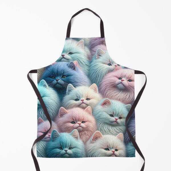 Item preview, Fluffy Colorful pastel Cats Pattern designed and sold by creativekrish.
