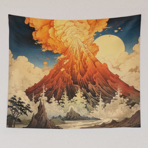 Item preview, Volcano Eruption Hokusai 5 designed and sold by AstroRisq.