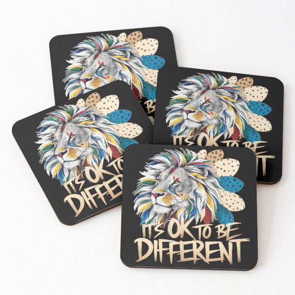 Item preview, IT'S OK TO BE DIFFERENT - COLORFUL LION - AUTISM AWARENESS MONTH designed and sold by justyna-s28.