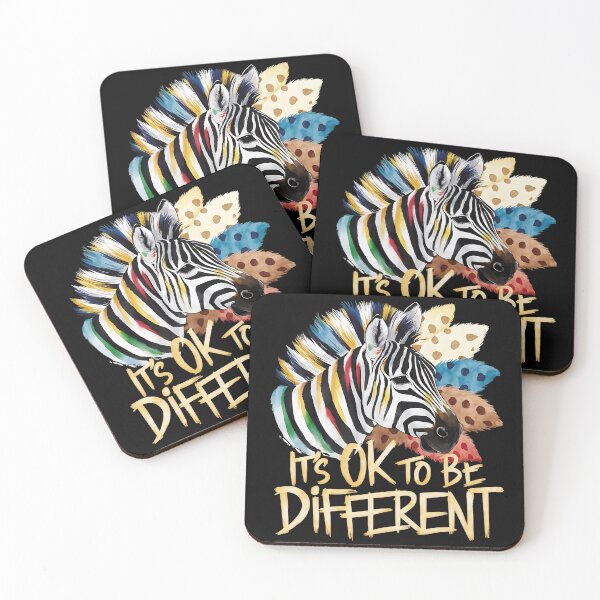 Item preview, IT'S OK TO BE DIFFERENT - COLORFUL ZEBRA - AUTISM AWARENESS MONTH designed and sold by justyna-s28.