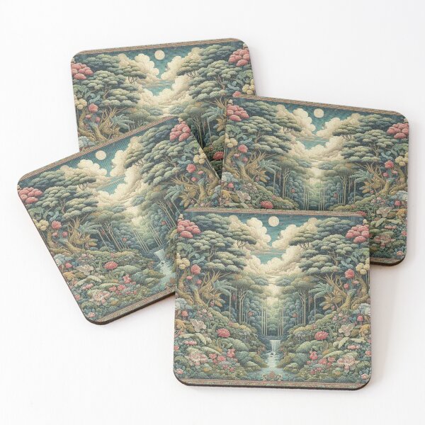 Item preview, Amazing Scenery of Nature forest with river, trees and flowers designed and sold by Illuministique.