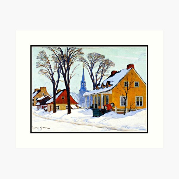 Winter Morning, Baie-Saint Paul Art Print