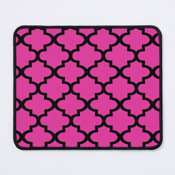 Item preview, Quatrefoil Pattern In Black Outline On Bright Pink designed and sold by taiche.
